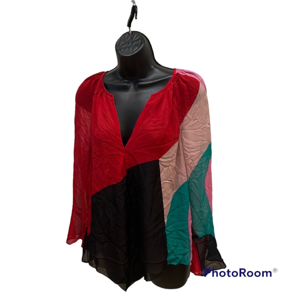 Joie Quinlynn multicolored long sleeve top. Medium NEW